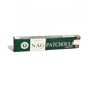 Vijayshree Wierook - Golden Nag Patchouli - Agarbathi - Natuurlijke Wierook - (pakje a 15gr)