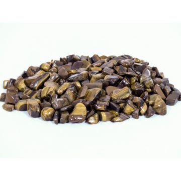 Tijgeroog Steentjes Klein (8-12mm) - Gepolijst - Voordeelzak van 250gr