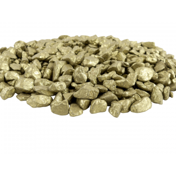Gekleurde Steentjes Middel - Grind 1-2cm - GOUD - Bodembedekking voor Bloempotten en Plantenbakken - 1KG