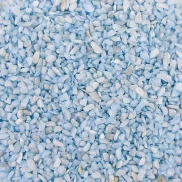 Gekleurde Steentjes 4-6mm - Granulaat - LICHT BLAUW - Bodembedekking voor Bloempotten en Plantenbakken - 1KG