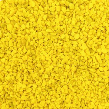 Gekleurde Steentjes 4-6mm - Granulaat - GEEL - Bodembedekking voor Bloempotten en Plantenbakken - 1KG