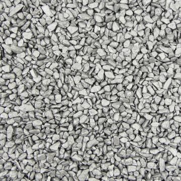 Gekleurde Steentjes 4-6mm - Granulaat - ZILVER - Bodembedekking voor Bloempotten en Plantenbakken - 1KG