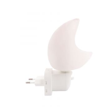 Zoutlamp MAAN - Nachtlampje met Aan / Uit Schakelaar en Ledlampje - Kinderkamer - Hal - Slaapkamer - Himalayazout - Energiezuinig!