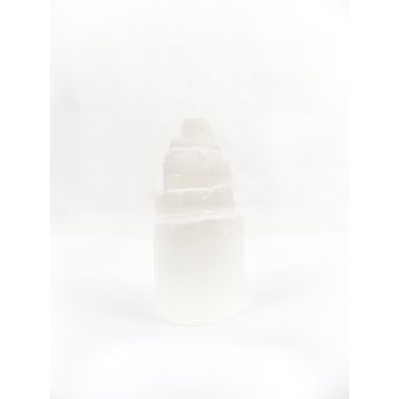 Seleniet Mini Torentje - Witte Seleniet - 6,5cm hoog
