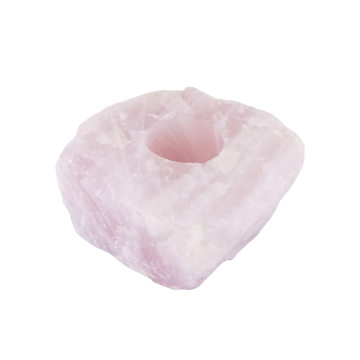 Waxinelichthouder / Theelichthouder Rozekwarts - Ruw - ca. 10 tot 14cm