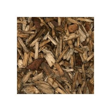 Houtsnippers Gekleurd Klein / Decochips 10-20mm - LICHT BRUIN - Bodembedekking Bloempotten en Plantenbakken - Zak 5 ltr