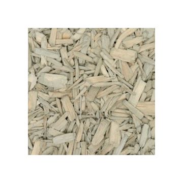 Houtsnippers Gekleurd Klein / Decochips 10-20mm - LICHT GRIJS - Bodembedekking Bloempotten en Plantenbakken - Zak 5 ltr