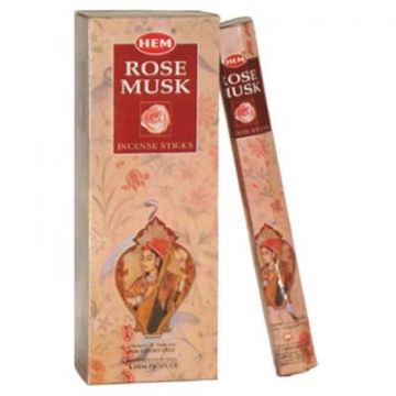 HEM Wierook - Rose Musk - Slof / Voordeelbox (6 Pakjes / 120 stokjes)