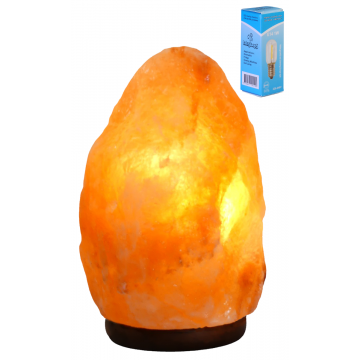Zoutlamp 2-4kg met LEDLAMP - Himalaya Zout 100% Natuurlijk - Tafellamp met LED Lamp van Natuurlijk Haliet Zoutkristal met Sfeervol Warm Licht - Extra Lange Kabel 1.8mtr - ca. 20x13cm