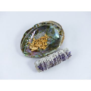 Set Abalone - Abalone Schelp, Smudgestick en Palo Santo Snippers