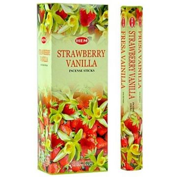 HEM Wierook - Strawberry Vanilla - Slof / Voordeelbox (6 Pakjes / 120 stokjes)