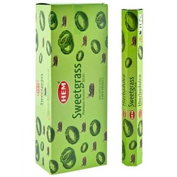 HEM Wierook - Sweetgrass - Slof / Voordeelbox (6 Pakjes / 120 stokjes)