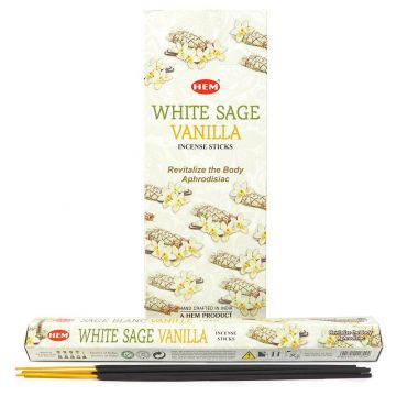 HEM Wierook - White Sage Vanilla  - Slof / Voordeelbox (6 Pakjes / 120 stokjes)