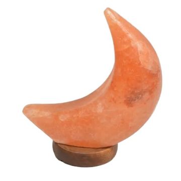 Zoutlamp Maan - Oranje - Met Aan/Uit Schakelaar - Led Lampje 