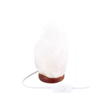 Zoutlamp Wit 2 tot 4kg - Witte Zoutsteen Lamp van zout uit Dode Zee - ca. 19,5x13cm