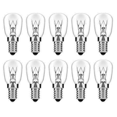 10x Gloeilamp Klein - E12 10 Watt - Extra Kleine Fitting Voor Nachtlamp NIET GESCHIKT VOOR DE ZOUTLAMPEN