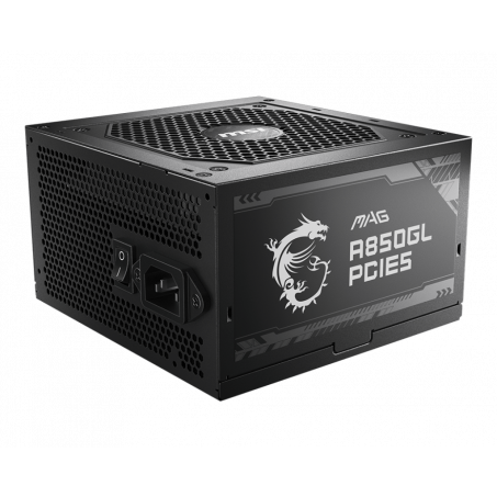 MSI PC ATX Voeding Intern 850 Watt – 80Plus GOLD 850W PSU Computer Power Supply Sleeved Cables - 4x 6+2 PIN aansluiting voor videokaart - ATX 3.1 PCIe 5.1 Ready - MAG A850GL