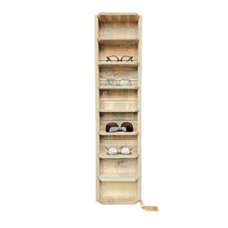Een brillenhouder met 8 ruime vakken. 95 x 24 x 9 cm | Dutch Mood