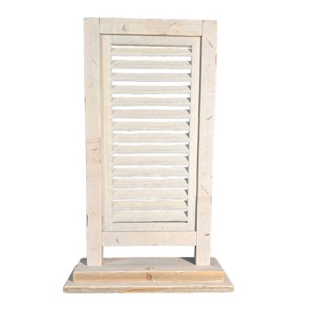 Houten shutter single Oud Wit / Ibiza White