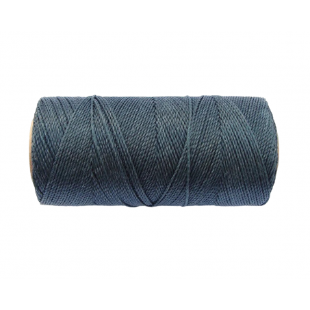 Macramé Koord - DONKER GRIJS / DARK GRAY - #209 - Waxed Polyester Cord - Klos ca. 173mtr - 1mm Dik