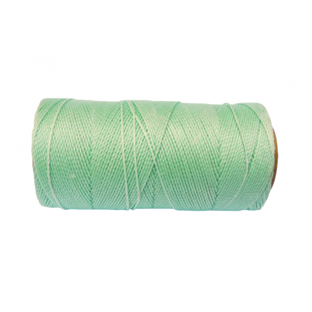 Macramé Koord - MINT GROEN / MINT GREEN - #230 - Waxed Polyester Cord - Klos ca. 173mtr - 1mm Dik
