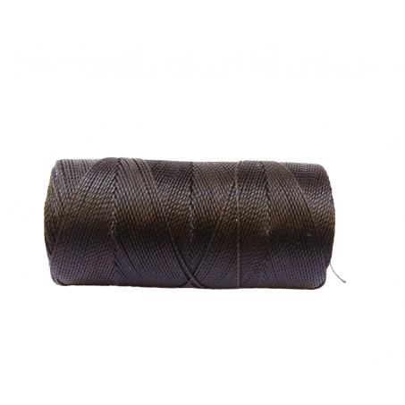 Macramé Koord - DONKER CHOCOLADE BRUIN / DARK CHOCOLAT BROWN - #29 - Waxed Polyester Cord - Klos ca. 173mtr - 1mm Dik