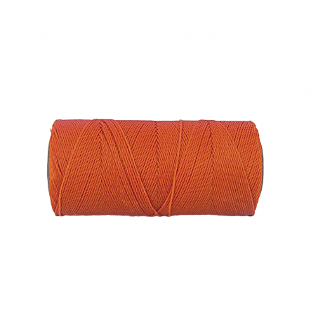 Macramé Koord - ORANJE / ORANGE - #30 - Waxed Polyester Cord - Klos ca. 173mtr - 1mm Dik