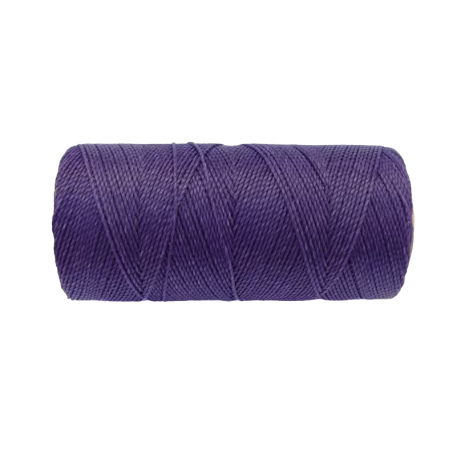 Macramé Koord - DONKER PAARS / DARK PURPLE - #332 - Waxed Polyester Cord - Klos ca. 173mtr - 1mm Dik
