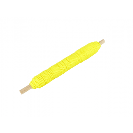 Macramé Koord - GEEL / BRIGHT YELLOW - Waxed Polyester Cord - Klos 2800 cm - 1mm Dik