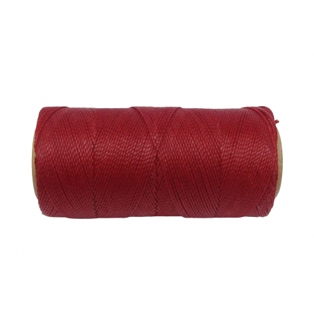 Macramé Koord - DIEP ROOD / DEEP RED - #44 - Waxed Polyester Cord - Klos ca. 173mtr - 1mm Dik
