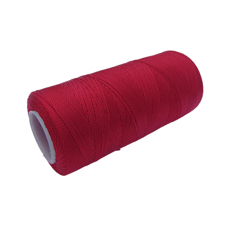 Macramé Koord - ROOD / RED - #50 - Waxed Polyester Cord - Klos ca. 173mtr - 1mm Dik