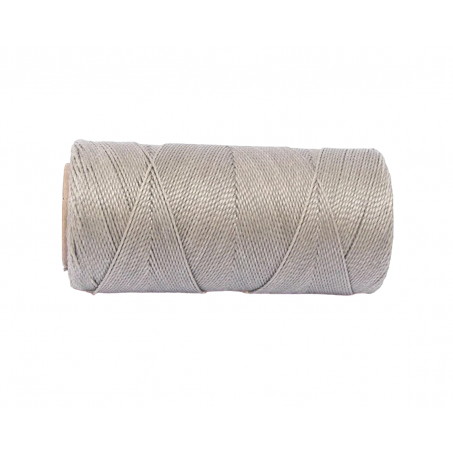 Macramé Koord - LICHT GRIJS / LIGHT GRAY - #544 - Waxed Polyester Cord - Klos ca. 173mtr - 1mm Dik
