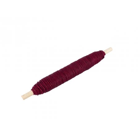 Macramé Koord -   DONKER ROOD  / DARK RED - Waxed Polyester Cord - Klos 2800 cm - 1mm Dik