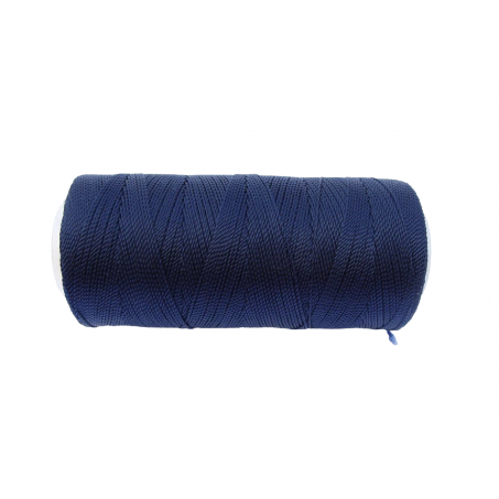 Macramé Koord - MARINE BLAUW / NAVY BLUE - #70 - Waxed Polyester Cord - Klos ca. 173mtr - 1mm Dik
