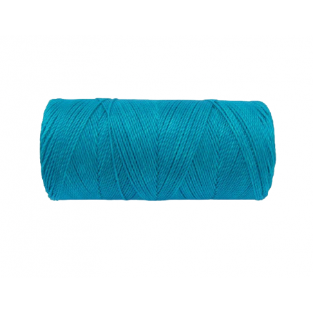 Macramé Koord - DONKER TURKOOIS / DARK TURQUOISE - #707 - Waxed Polyester Cord - Klos ca. 173mtr - 1mm Dik