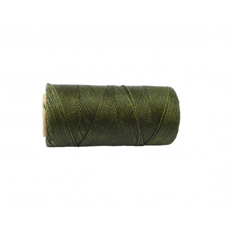 Macramé Koord - OLIJF GROEN / OLIVE GREEN - #88 - Waxed Polyester Cord - Klos ca. 173mtr - 1mm Dik