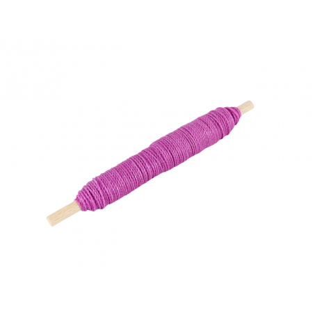 Macramé Koord - FEL ROZE / HOT PINK - Waxed Polyester Cord - Klos 2800 cm - 1mm Dik