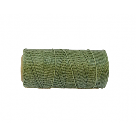 Macramé Koord - SALIE GROEN / SAGE GREEN - #90 - Waxed Polyester Cord - Klos ca. 173mtr - 1mm Dik
