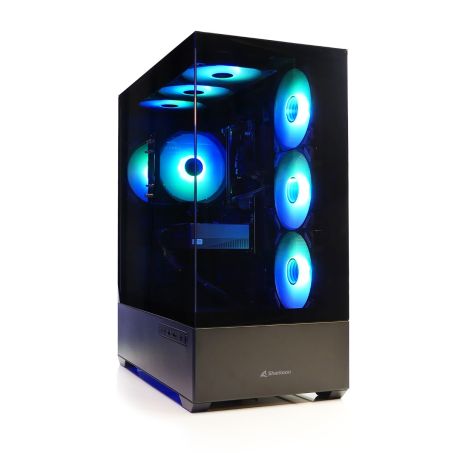 AMD Ryzen 5 5500 - NVidia GeForce RTX 5050 - 16GB RAM - 1TB SSD - Sharkoon AK6 RGB Black Aquarium Case