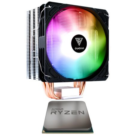AMD Ryzen 5 5600X CPU met aRGB Tower Cooler|AM4 Socket 6 core@3.7GHz-4.6GHz|Processor Inclusief Cooler Set
