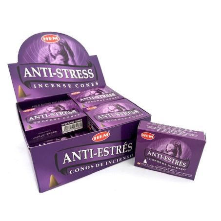 HEM Anti Stress Wierook Kegels / Cones - Voordeelbox (12 Pakjes / 120 Kegels)