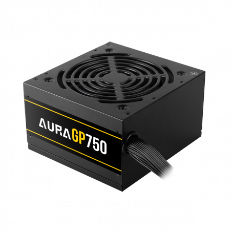 PC ATX Voeding Intern 750 Watt – 750W PSU Computer Power Supply Sleeved Cables - 2x 6+2 PIN aansluiting voor videokaart - ATX12V v2.4 Compatible - Gamdias Aura GP750