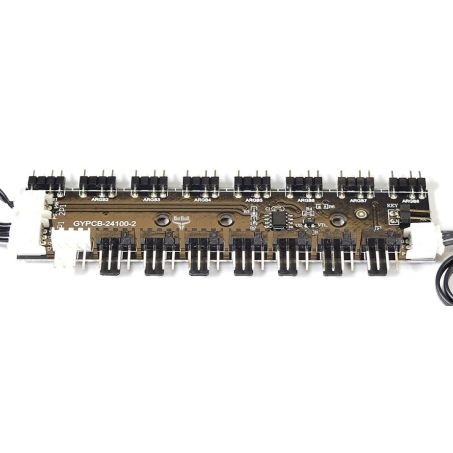 BitBull PWM & ARGB 8x Fan Hub Intern PC - aRGB Moederbord Connector 3Pin - PWM Moederbord Connector - Controller tot 8 Ventilatoren voor Computer Behuizing