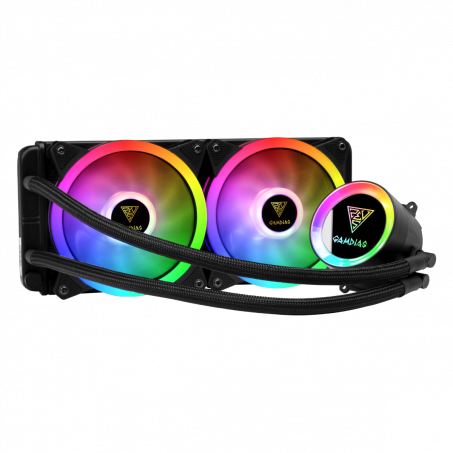 GAMDIAS RGB CPU Liquid Cooler|Intel en AMD Processor Koeler met RGB LED Verlichting (NON Addressable)|Chione M2-240