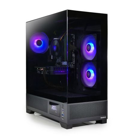 AMD Ryzen 5 5500 High-End RGB Game PC Met Temperatuur Display - RTX 4060 Ti - 16GB RAM - 512GB SSD (M2.0, NVMe) - Win11 PRO - Gamdias Atlas M1