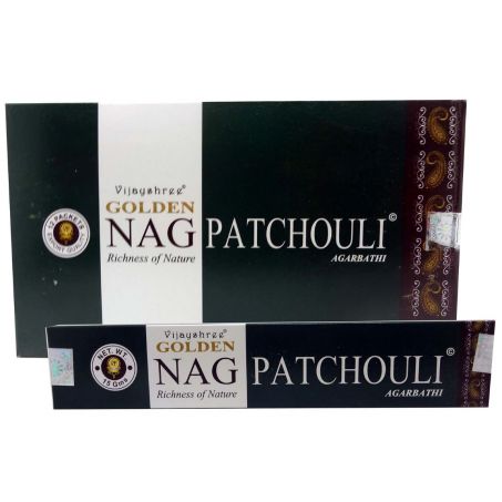 Vijayshree Wierook - Golden Nag Patchouli - Agarbathi - Natuurlijke Wierook - Groothandel Box - 12x15gr