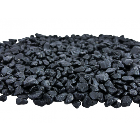 Gekleurde Steentjes Middel - Grind 0,5-1cm - ZWART - Bodembedekking voor Bloempotten en Plantenbakken - 1KG