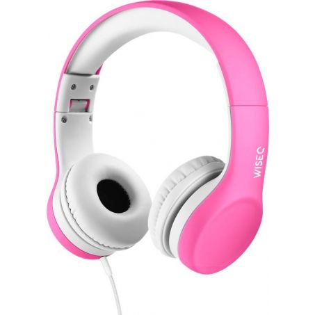 WiseQ Koptelefoon met draad / Headset voor Kinderen bedraad - Hero Junior Pink