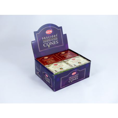 HEM Wierook Kegels / Cones - Assortiment / Assorted (Precious) - Voordeelbox (12 Pakjes / 120 Kegels)