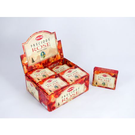 HEM Wierook Kegels / Cones - Roos / Rose (Precious) - Voordeelbox (12 Pakjes / 120 Kegels)